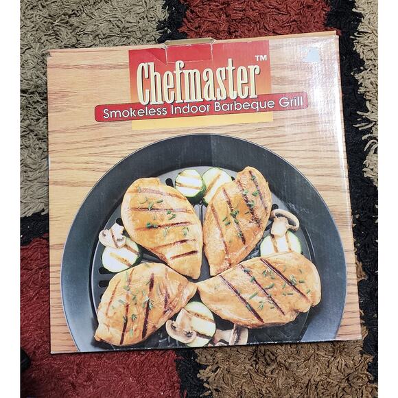 ChefMaster KTGR5 Smokeless Indoor Barbecue Grill New In Box 13" Black - Picture 1 of 6